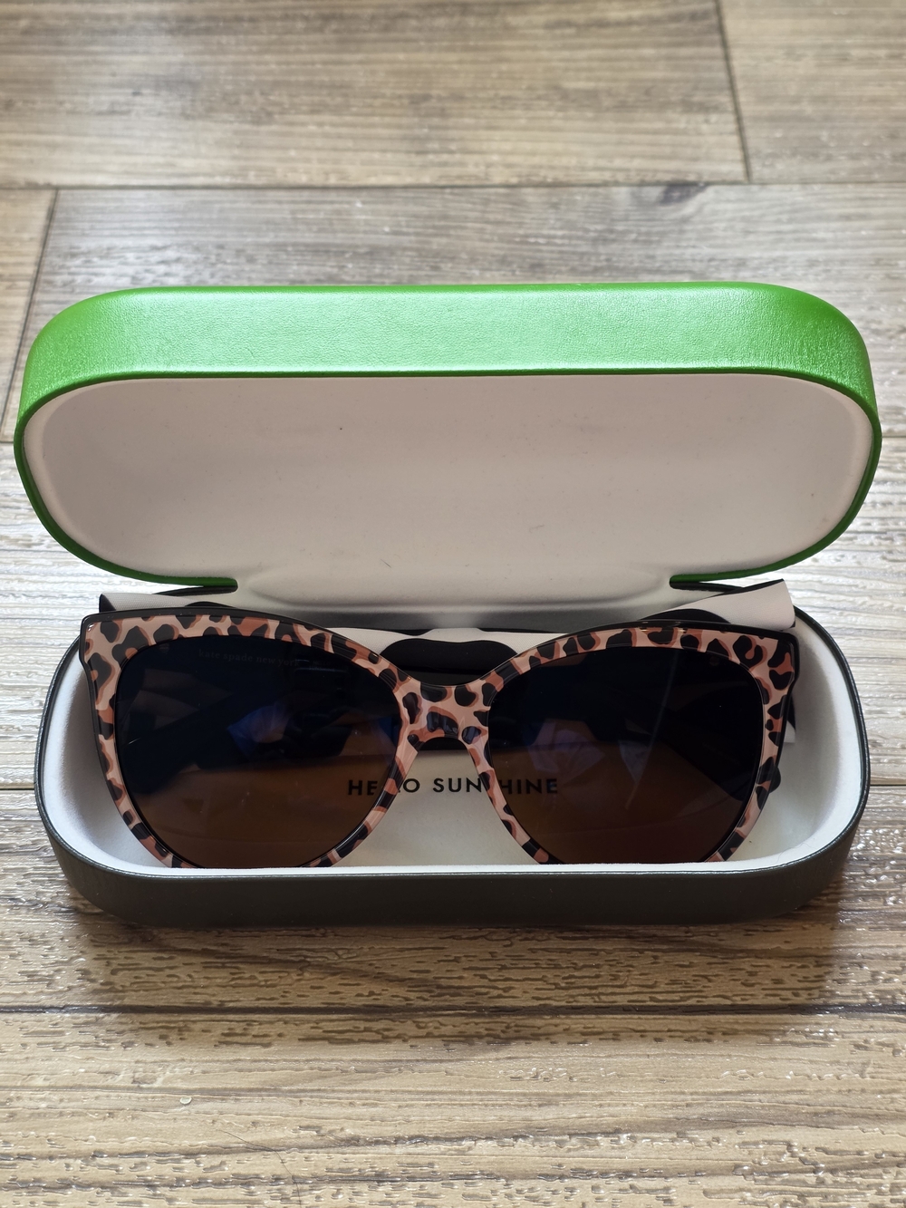 Kate Spade Leopard Print Cat Eye Sunglasses - Tan/Brown - Picture 5 of 5